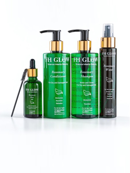 Hair Care Set (Shampoo + Conditioner + Hair Oil + Water)